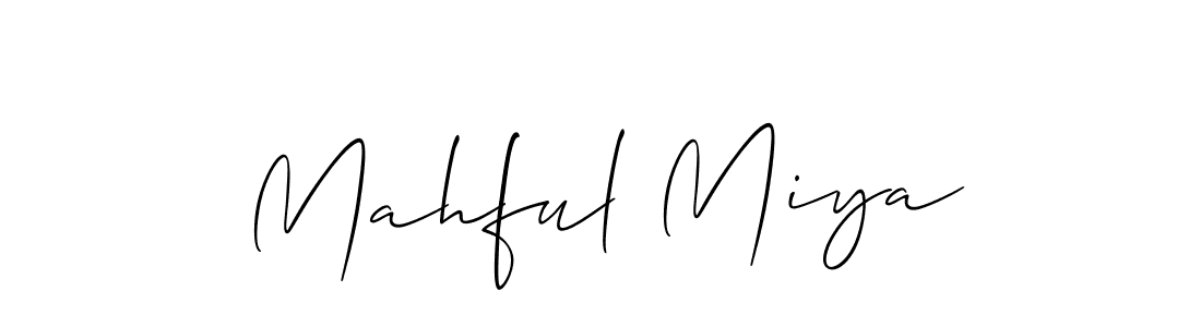 Allison_Script is a professional signature style that is perfect for those who want to add a touch of class to their signature. It is also a great choice for those who want to make their signature more unique. Get Mahful Miya name to fancy signature for free. Mahful Miya signature style 2 images and pictures png