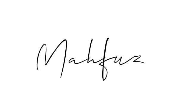 Design your own signature with our free online signature maker. With this signature software, you can create a handwritten (Allison_Script) signature for name Mahfuz. Mahfuz signature style 2 images and pictures png