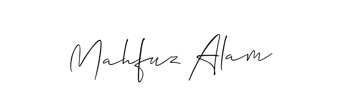 Mahfuz Alam stylish signature style. Best Handwritten Sign (Allison_Script) for my name. Handwritten Signature Collection Ideas for my name Mahfuz Alam. Mahfuz Alam signature style 2 images and pictures png