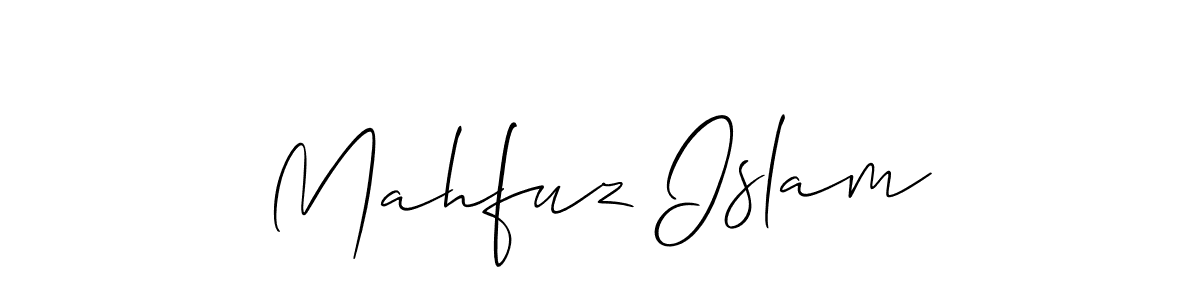 Similarly Allison_Script is the best handwritten signature design. Signature creator online .You can use it as an online autograph creator for name Mahfuz Islam. Mahfuz Islam signature style 2 images and pictures png