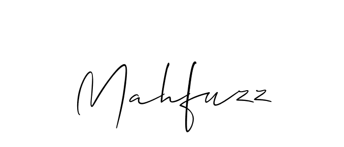 How to make Mahfuzz name signature. Use Allison_Script style for creating short signs online. This is the latest handwritten sign. Mahfuzz signature style 2 images and pictures png