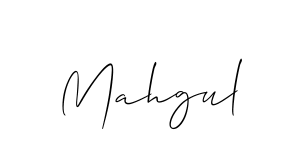 Design your own signature with our free online signature maker. With this signature software, you can create a handwritten (Allison_Script) signature for name Mahgul. Mahgul signature style 2 images and pictures png