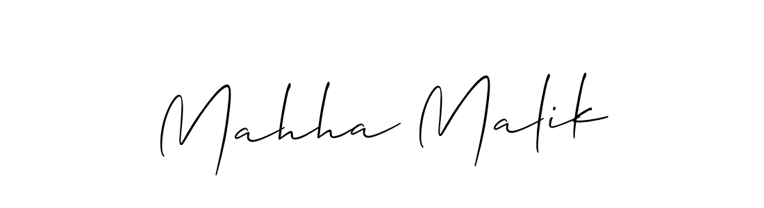 Make a beautiful signature design for name Mahha Malik. With this signature (Allison_Script) style, you can create a handwritten signature for free. Mahha Malik signature style 2 images and pictures png