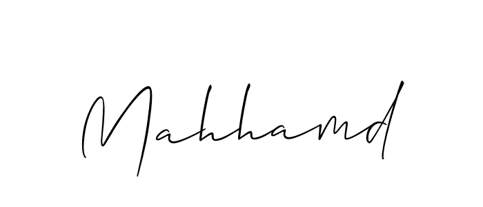 Allison_Script is a professional signature style that is perfect for those who want to add a touch of class to their signature. It is also a great choice for those who want to make their signature more unique. Get Mahhamd name to fancy signature for free. Mahhamd signature style 2 images and pictures png