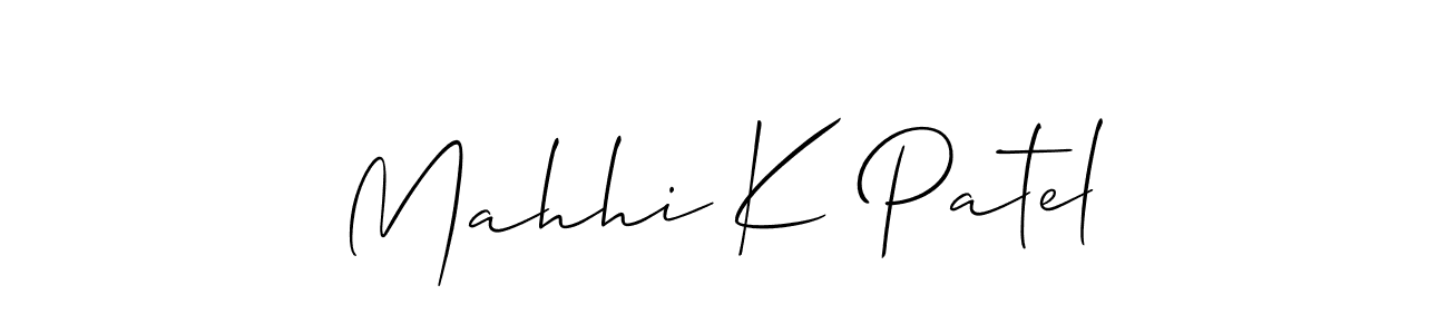 Once you've used our free online signature maker to create your best signature Allison_Script style, it's time to enjoy all of the benefits that Mahhi K Patel name signing documents. Mahhi K Patel signature style 2 images and pictures png