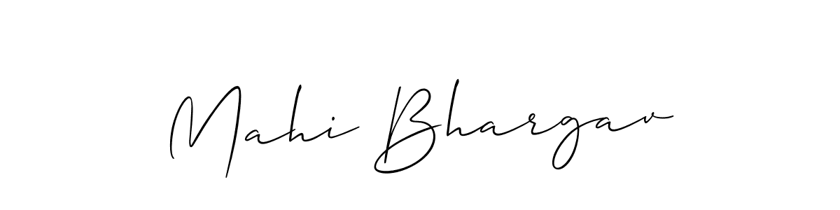 Design your own signature with our free online signature maker. With this signature software, you can create a handwritten (Allison_Script) signature for name Mahi Bhargav. Mahi Bhargav signature style 2 images and pictures png