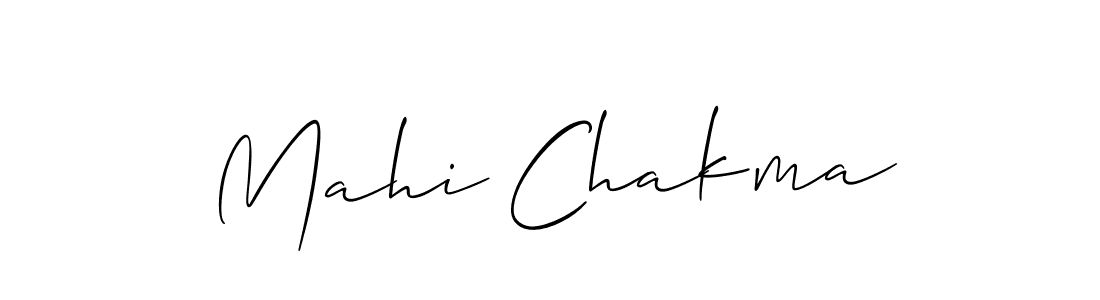 Use a signature maker to create a handwritten signature online. With this signature software, you can design (Allison_Script) your own signature for name Mahi Chakma. Mahi Chakma signature style 2 images and pictures png