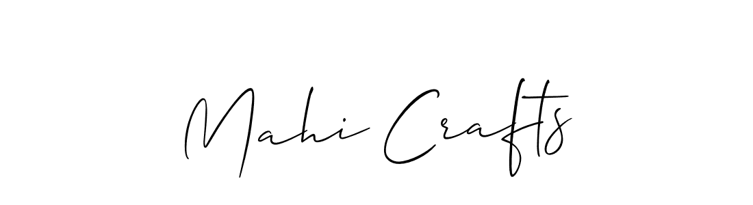 Also You can easily find your signature by using the search form. We will create Mahi Crafts name handwritten signature images for you free of cost using Allison_Script sign style. Mahi Crafts signature style 2 images and pictures png