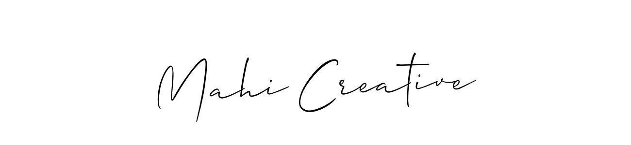 Mahi Creative stylish signature style. Best Handwritten Sign (Allison_Script) for my name. Handwritten Signature Collection Ideas for my name Mahi Creative. Mahi Creative signature style 2 images and pictures png