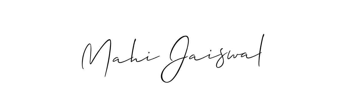 You should practise on your own different ways (Allison_Script) to write your name (Mahi Jaiswal) in signature. don't let someone else do it for you. Mahi Jaiswal signature style 2 images and pictures png