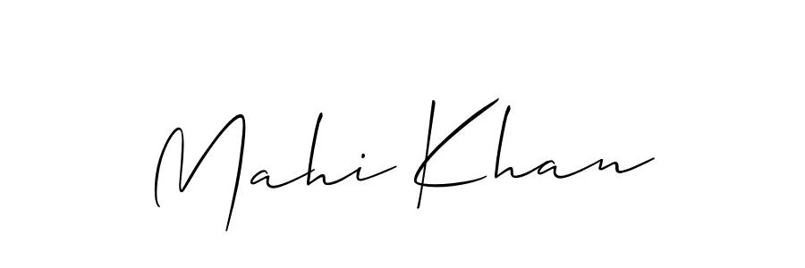 Mahi Khan stylish signature style. Best Handwritten Sign (Allison_Script) for my name. Handwritten Signature Collection Ideas for my name Mahi Khan. Mahi Khan signature style 2 images and pictures png