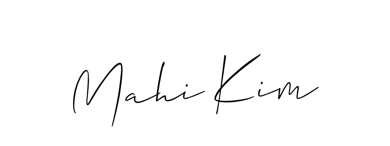 Allison_Script is a professional signature style that is perfect for those who want to add a touch of class to their signature. It is also a great choice for those who want to make their signature more unique. Get Mahi Kim name to fancy signature for free. Mahi Kim signature style 2 images and pictures png