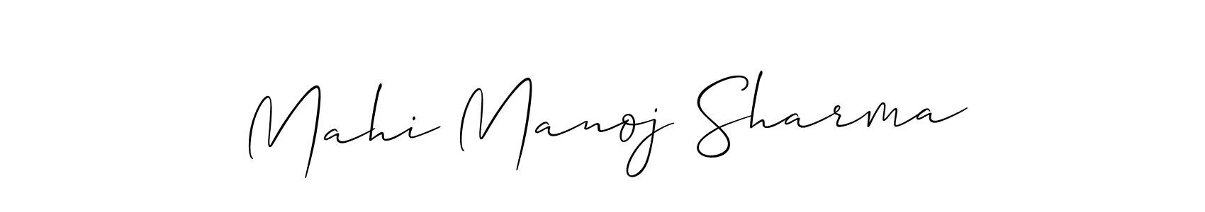 How to Draw Mahi Manoj Sharma signature style? Allison_Script is a latest design signature styles for name Mahi Manoj Sharma. Mahi Manoj Sharma signature style 2 images and pictures png