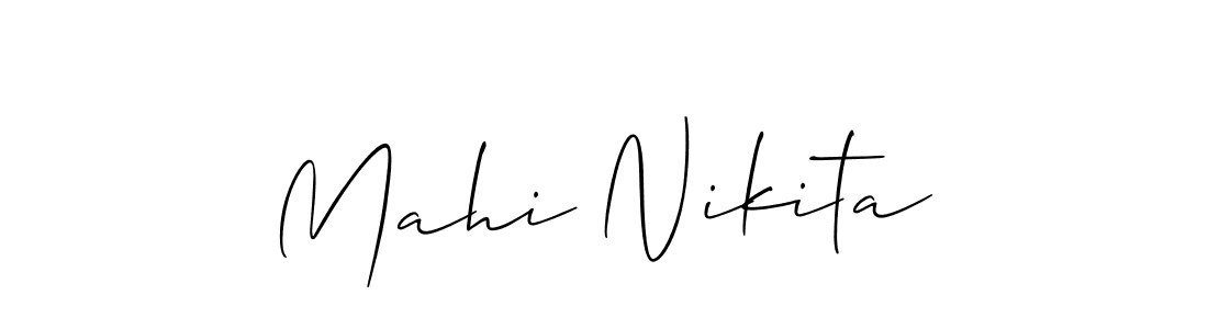 Also You can easily find your signature by using the search form. We will create Mahi Nikita name handwritten signature images for you free of cost using Allison_Script sign style. Mahi Nikita signature style 2 images and pictures png