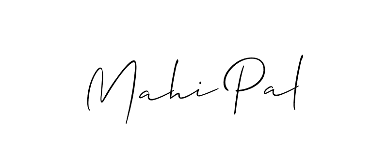 How to make Mahi Pal name signature. Use Allison_Script style for creating short signs online. This is the latest handwritten sign. Mahi Pal signature style 2 images and pictures png