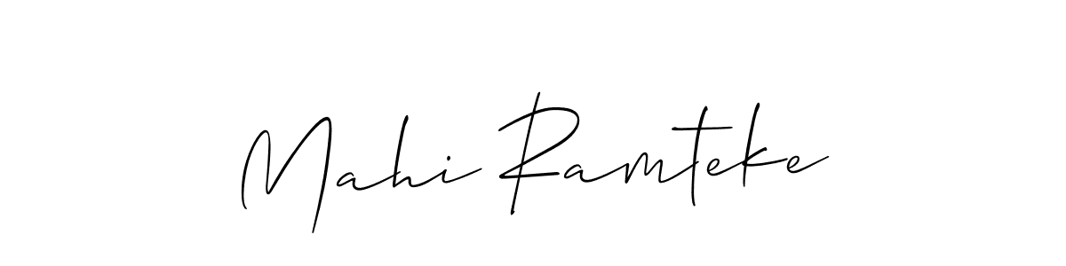 This is the best signature style for the Mahi Ramteke name. Also you like these signature font (Allison_Script). Mix name signature. Mahi Ramteke signature style 2 images and pictures png