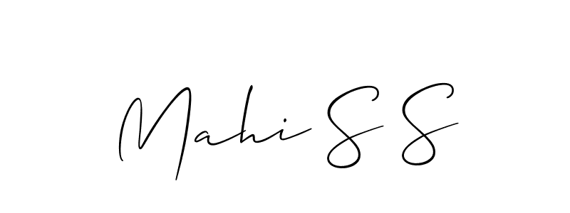 Design your own signature with our free online signature maker. With this signature software, you can create a handwritten (Allison_Script) signature for name Mahi S S. Mahi S S signature style 2 images and pictures png
