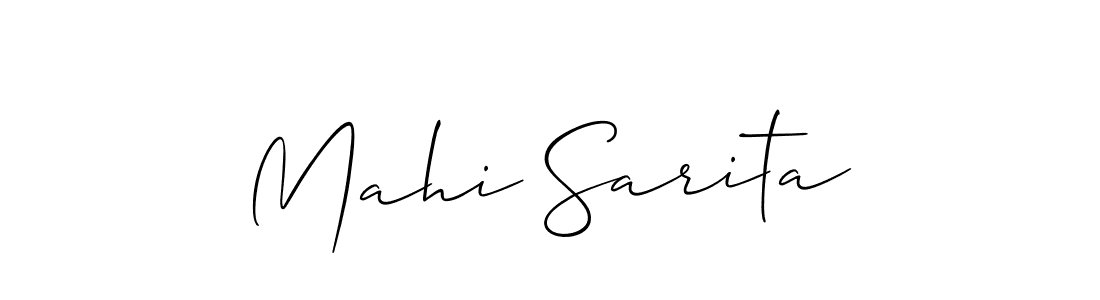 Similarly Allison_Script is the best handwritten signature design. Signature creator online .You can use it as an online autograph creator for name Mahi Sarita. Mahi Sarita signature style 2 images and pictures png