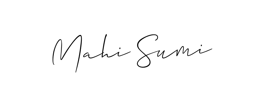 Allison_Script is a professional signature style that is perfect for those who want to add a touch of class to their signature. It is also a great choice for those who want to make their signature more unique. Get Mahi Sumi name to fancy signature for free. Mahi Sumi signature style 2 images and pictures png