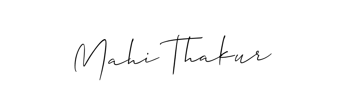 Allison_Script is a professional signature style that is perfect for those who want to add a touch of class to their signature. It is also a great choice for those who want to make their signature more unique. Get Mahi Thakur name to fancy signature for free. Mahi Thakur signature style 2 images and pictures png