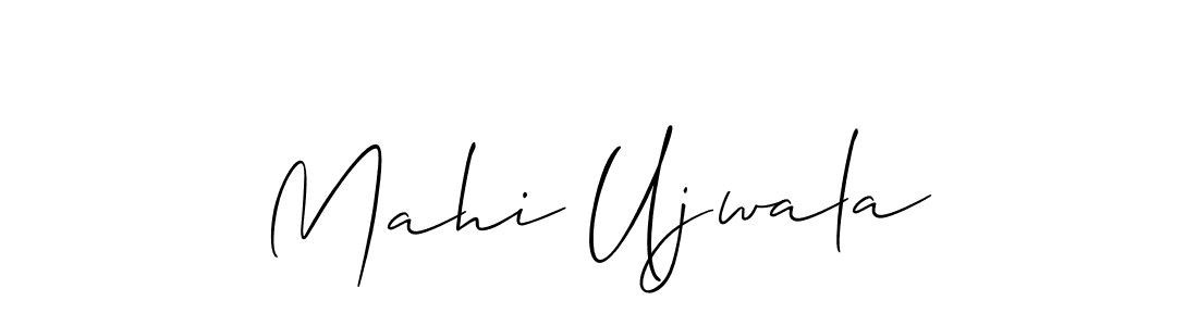 It looks lik you need a new signature style for name Mahi Ujwala. Design unique handwritten (Allison_Script) signature with our free signature maker in just a few clicks. Mahi Ujwala signature style 2 images and pictures png