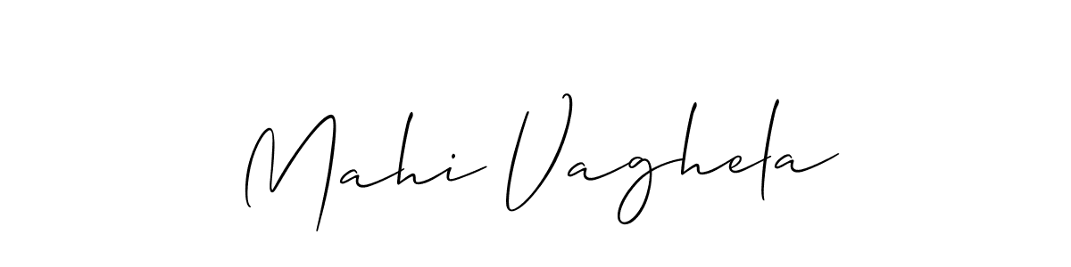 How to make Mahi Vaghela signature? Allison_Script is a professional autograph style. Create handwritten signature for Mahi Vaghela name. Mahi Vaghela signature style 2 images and pictures png