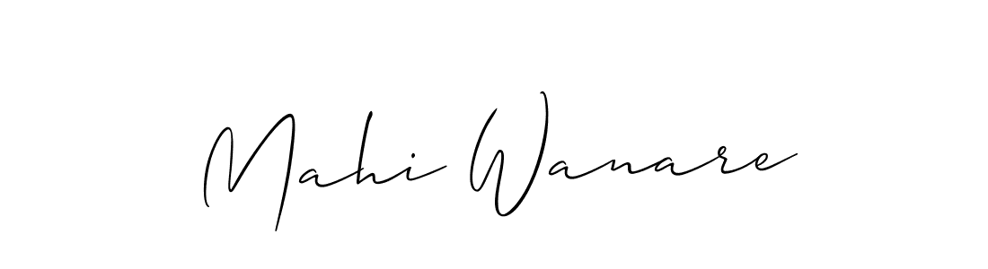 Similarly Allison_Script is the best handwritten signature design. Signature creator online .You can use it as an online autograph creator for name Mahi Wanare. Mahi Wanare signature style 2 images and pictures png