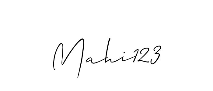 How to make Mahi123 signature? Allison_Script is a professional autograph style. Create handwritten signature for Mahi123 name. Mahi123 signature style 2 images and pictures png