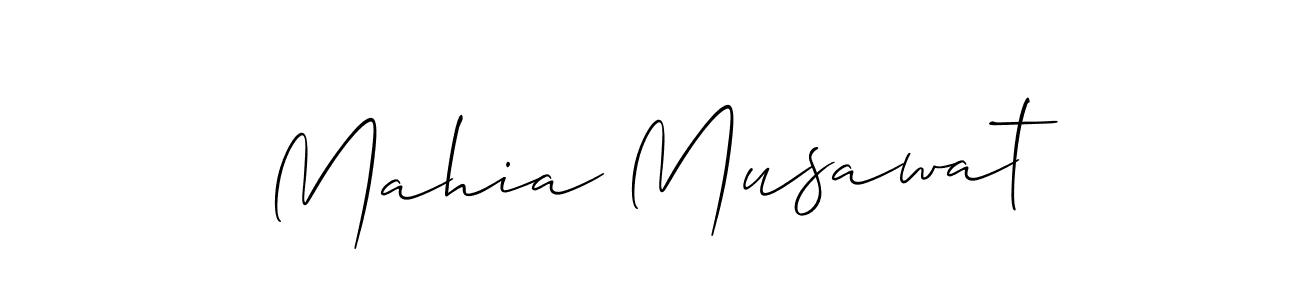 Design your own signature with our free online signature maker. With this signature software, you can create a handwritten (Allison_Script) signature for name Mahia Musawat. Mahia Musawat signature style 2 images and pictures png