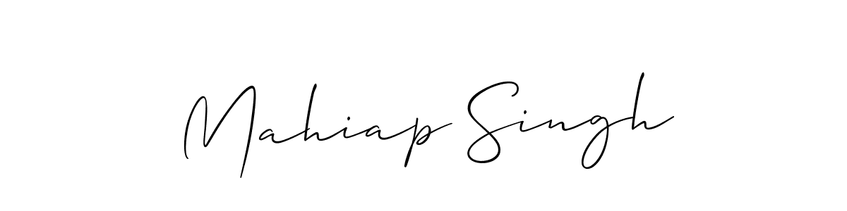 You should practise on your own different ways (Allison_Script) to write your name (Mahiap Singh) in signature. don't let someone else do it for you. Mahiap Singh signature style 2 images and pictures png
