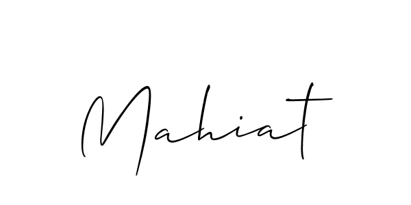 Mahiat stylish signature style. Best Handwritten Sign (Allison_Script) for my name. Handwritten Signature Collection Ideas for my name Mahiat. Mahiat signature style 2 images and pictures png