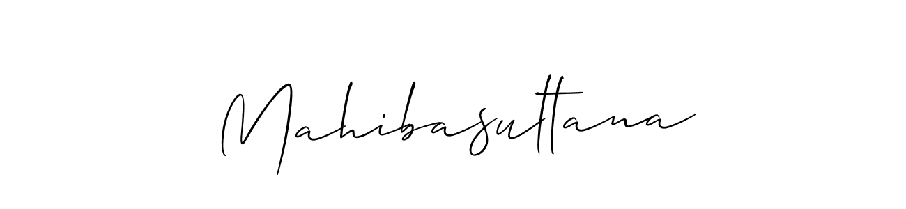 How to make Mahibasultana name signature. Use Allison_Script style for creating short signs online. This is the latest handwritten sign. Mahibasultana signature style 2 images and pictures png
