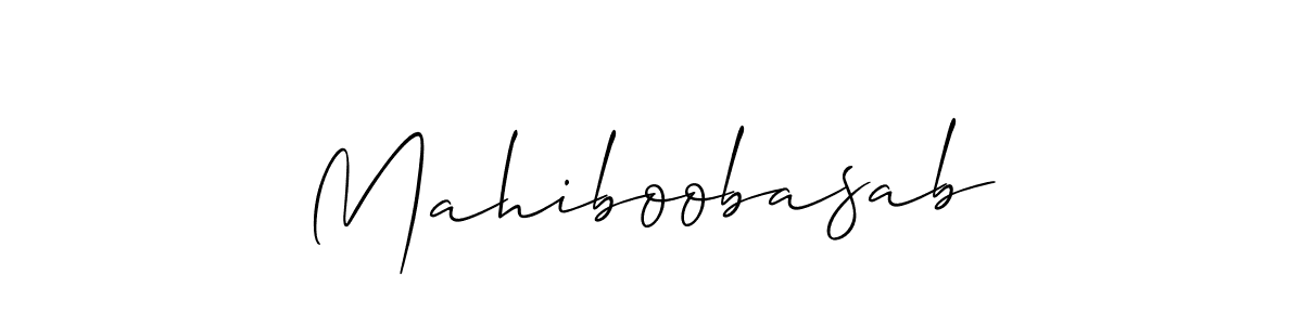 Make a beautiful signature design for name Mahiboobasab. With this signature (Allison_Script) style, you can create a handwritten signature for free. Mahiboobasab signature style 2 images and pictures png