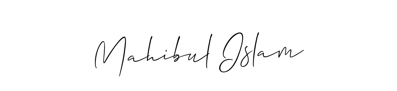 Create a beautiful signature design for name Mahibul Islam. With this signature (Allison_Script) fonts, you can make a handwritten signature for free. Mahibul Islam signature style 2 images and pictures png