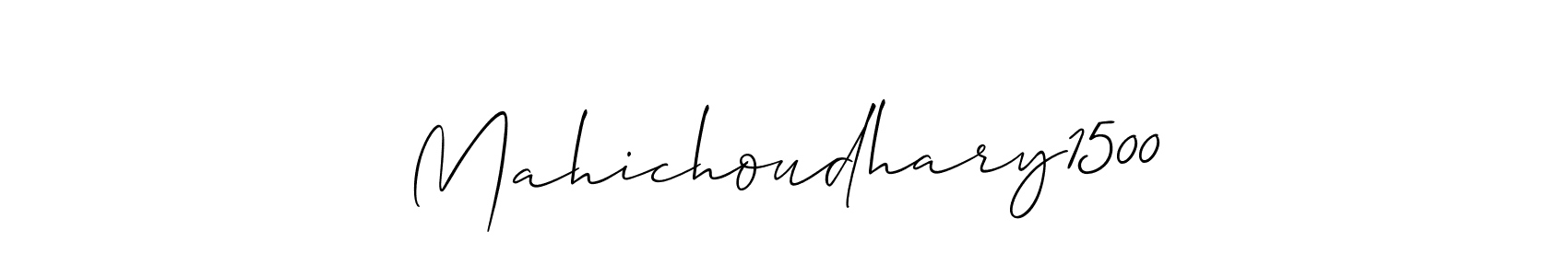 Create a beautiful signature design for name Mahichoudhary1500. With this signature (Allison_Script) fonts, you can make a handwritten signature for free. Mahichoudhary1500 signature style 2 images and pictures png