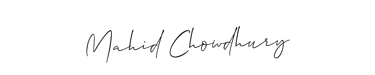 Make a short Mahid Chowdhury signature style. Manage your documents anywhere anytime using Allison_Script. Create and add eSignatures, submit forms, share and send files easily. Mahid Chowdhury signature style 2 images and pictures png
