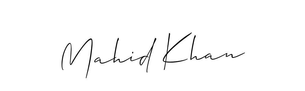 Allison_Script is a professional signature style that is perfect for those who want to add a touch of class to their signature. It is also a great choice for those who want to make their signature more unique. Get Mahid Khan name to fancy signature for free. Mahid Khan signature style 2 images and pictures png