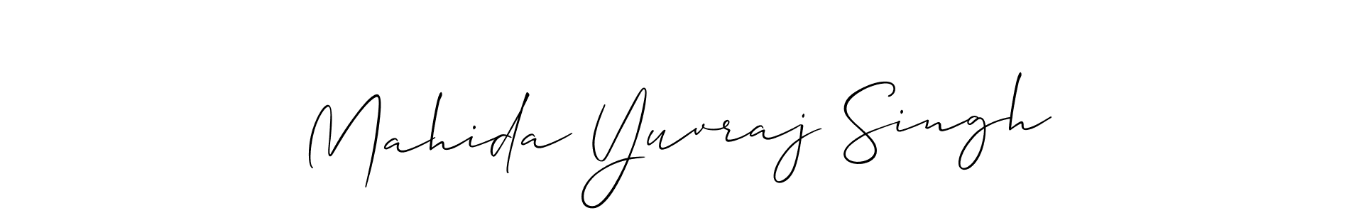 Make a beautiful signature design for name Mahida Yuvraj Singh. With this signature (Allison_Script) style, you can create a handwritten signature for free. Mahida Yuvraj Singh signature style 2 images and pictures png