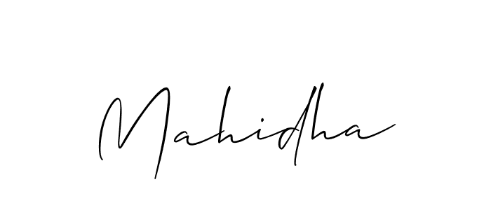 Similarly Allison_Script is the best handwritten signature design. Signature creator online .You can use it as an online autograph creator for name Mahidha. Mahidha signature style 2 images and pictures png