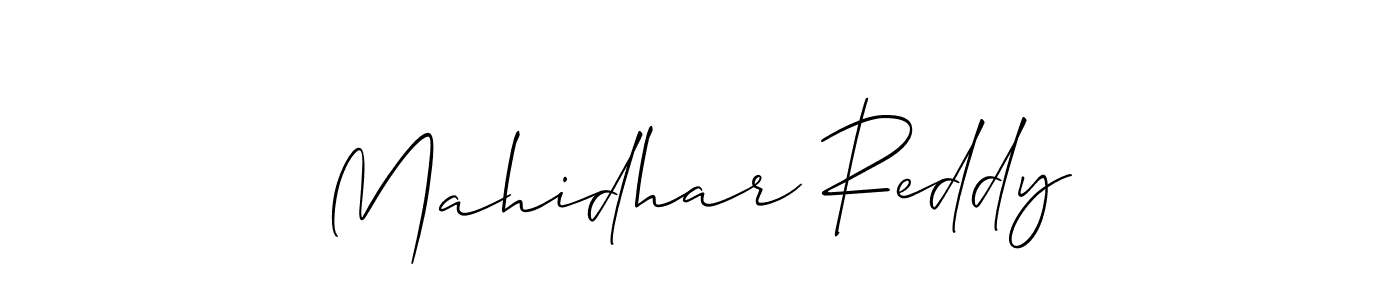 Mahidhar Reddy stylish signature style. Best Handwritten Sign (Allison_Script) for my name. Handwritten Signature Collection Ideas for my name Mahidhar Reddy. Mahidhar Reddy signature style 2 images and pictures png