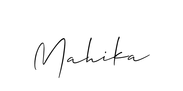 It looks lik you need a new signature style for name Mahika. Design unique handwritten (Allison_Script) signature with our free signature maker in just a few clicks. Mahika signature style 2 images and pictures png