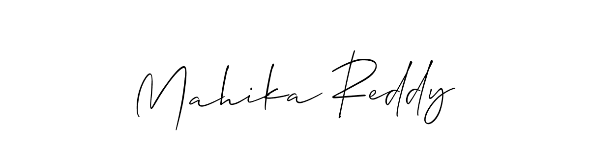 Allison_Script is a professional signature style that is perfect for those who want to add a touch of class to their signature. It is also a great choice for those who want to make their signature more unique. Get Mahika Reddy name to fancy signature for free. Mahika Reddy signature style 2 images and pictures png