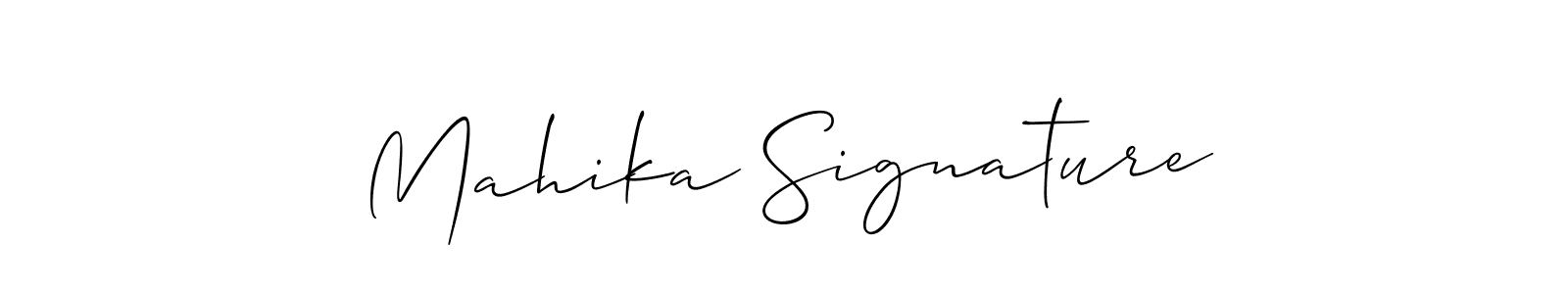 Mahika Signature stylish signature style. Best Handwritten Sign (Allison_Script) for my name. Handwritten Signature Collection Ideas for my name Mahika Signature. Mahika Signature signature style 2 images and pictures png