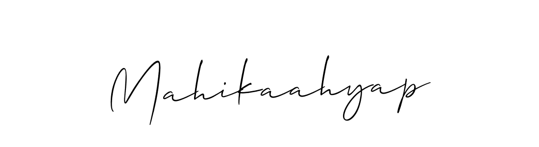 How to make Mahikaahyap name signature. Use Allison_Script style for creating short signs online. This is the latest handwritten sign. Mahikaahyap signature style 2 images and pictures png