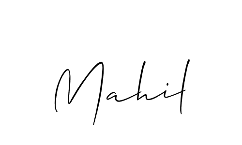 It looks lik you need a new signature style for name Mahil. Design unique handwritten (Allison_Script) signature with our free signature maker in just a few clicks. Mahil signature style 2 images and pictures png