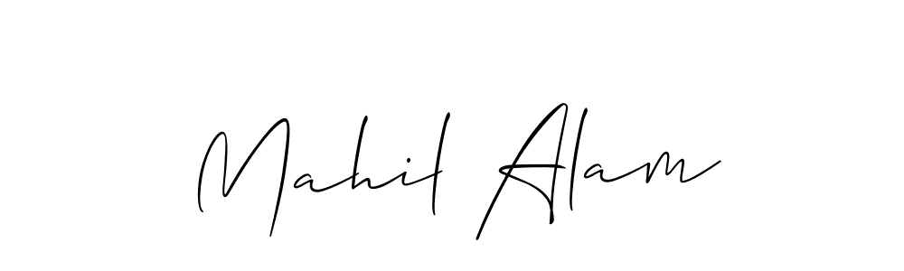 Create a beautiful signature design for name Mahil Alam. With this signature (Allison_Script) fonts, you can make a handwritten signature for free. Mahil Alam signature style 2 images and pictures png