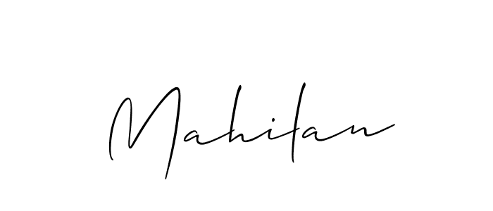 How to make Mahilan name signature. Use Allison_Script style for creating short signs online. This is the latest handwritten sign. Mahilan signature style 2 images and pictures png