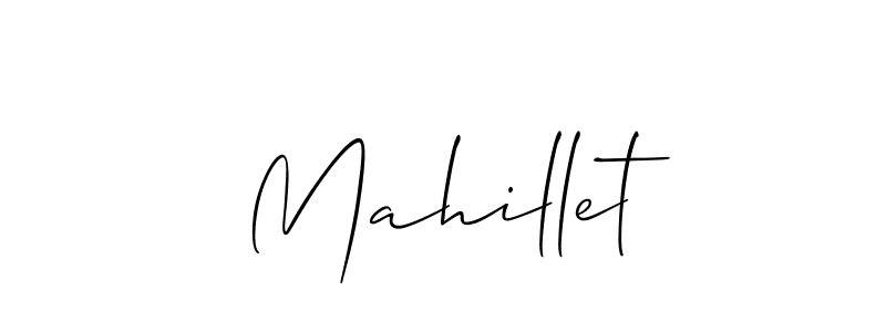 if you are searching for the best signature style for your name Mahillet. so please give up your signature search. here we have designed multiple signature styles  using Allison_Script. Mahillet signature style 2 images and pictures png