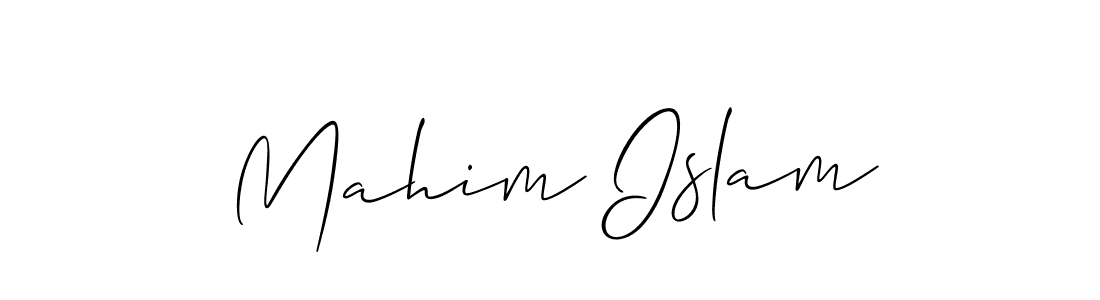 Make a beautiful signature design for name Mahim Islam. With this signature (Allison_Script) style, you can create a handwritten signature for free. Mahim Islam signature style 2 images and pictures png