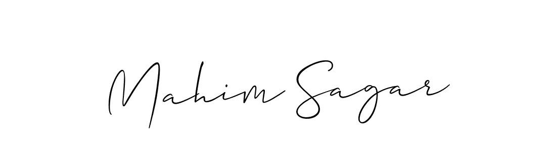 You should practise on your own different ways (Allison_Script) to write your name (Mahim Sagar) in signature. don't let someone else do it for you. Mahim Sagar signature style 2 images and pictures png